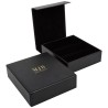 Caja para gafas negra con 3 compartimentos 162×184×52 mm - GAF8C-N con el logotipo MJB estampado, vista 1