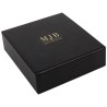 Black Glasses Case with 3 Compartments 162×184×52 mm - GAF8C-N with the MJB logo stamped, view 3