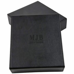 Caja para gafas negra con 3 compartimentos 162×184×52 mm - GAF8C-N con el logotipo MJB estampado, vista 5