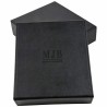 Black Glasses Case with 3 Compartments 162×184×52 mm - GAF8C-N with the MJB logo stamped, view 5