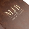 Caja para gafas marrón con 3 compartimentos 162×184×52 mm - GAF8C-M con el logotipo MJB estampado, vista 3