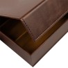 Caja para gafas marrón con 3 compartimentos 162×184×52 mm - GAF8C-M con el logotipo MJB estampado, vista 4