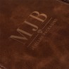 Caja para gafas marrón con 3 compartimentos 162×184×52 mm - GAF8C-M con el logotipo MJB estampado, vista 5