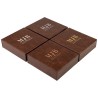Caja para gafas marrón con 3 compartimentos 162×184×52 mm - GAF8C-M con el logotipo MJB estampado, vista 6