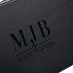 Black Glasses Case with 5 Compartments 301×168×52 mm - GAF9C-N with the MJB logo stamped, view 5