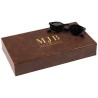 Caja para gafas marrón con 5 compartimentos 301×168×52 mm - GAF9C-M con el logotipo MJB estampado, vista 2
