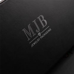 Caja para gafas negra con 12 compartimentos 468×235×50 mm - GAF10C-N con el logotipo MJB estampado, vista 3