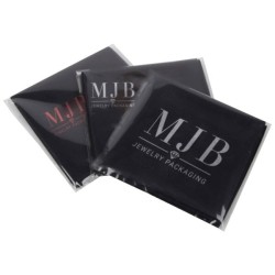 Paño de microfibra personalizado para gafas negro 300×350 mm - GAF13L-N con el logotipo MJB estampado, vista 1
