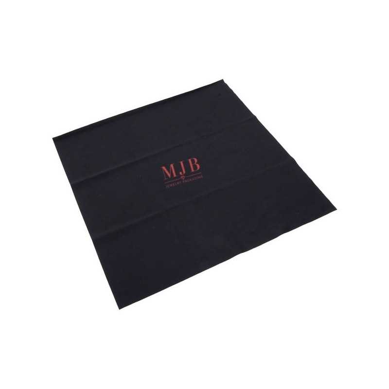 Paño de microfibra personalizado para gafas negro 300×350 mm - GAF13L-N con el logotipo MJB estampado, vista 2