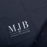 Personalised Black Microfibre Lens Cloth 300×350 mm - GAF13L-N with the MJB logo stamped, view 3