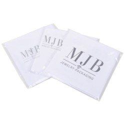 Paño de microfibra personalizado para gafas blanco 300×350 mm - GAF13L-B con el logotipo MJB estampado, vista 1