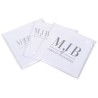 Paño de microfibra personalizado para gafas blanco 300×350 mm - GAF13L-B con el logotipo MJB estampado, vista 1