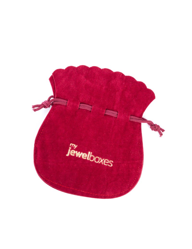 Bolsa antelina para joyería personalizada con cierre de cordón BAN14