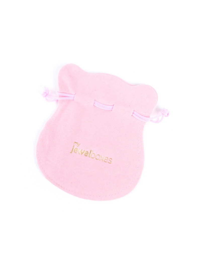 Bolsa antelina para joyas personalizada con cordón BAN42RB