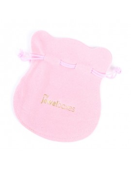 Bolsa antelina para joyas personalizada con cordón BAN43RB