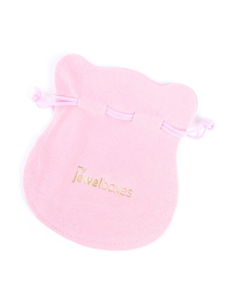 Bolsa antelina para joyas personalizada con cordón BAN43RB