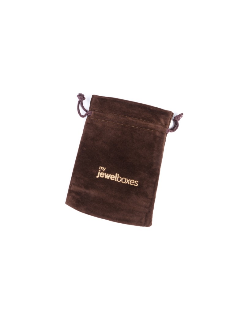 Bolsa antelina para joyas personalizada con cordón BAN51M