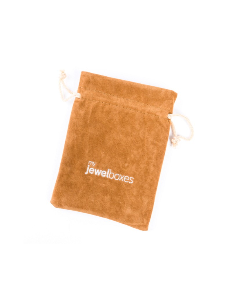 Bolsa antelina para joyas personalizada con cordón BAN52C