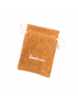 Bolsa antelina para joyas personalizada con cordón BAN52C