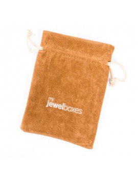 Bolsa antelina para joyas personalizada con cordón BAN53