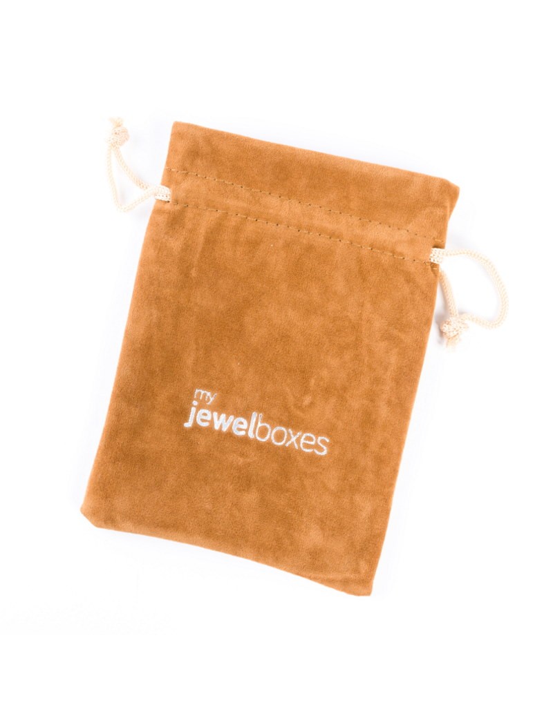 Bolsa antelina para joyas personalizada con cordón BAN53