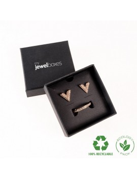 Caja ECOLOGICA joyeria PENDIENTES 65x65x25 mm. WAS3ECO