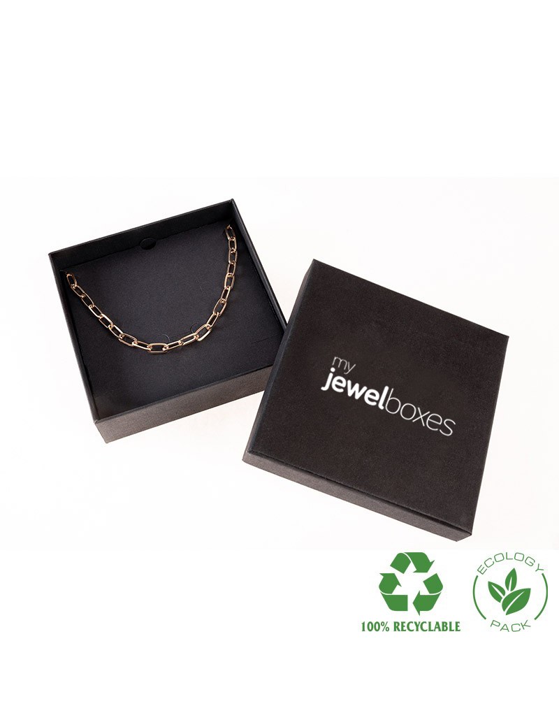 Caja ECOLOGICA joyeria COLLAR 120x120x32 mm. WAS9ECO