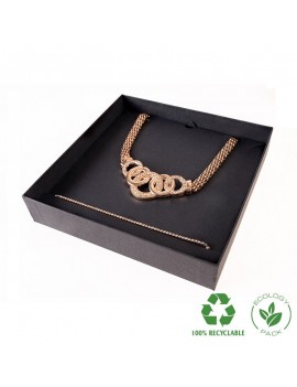 Caja ECOLOGICA joyeria COLLAR 167x167x32 mm. WAS11ECO