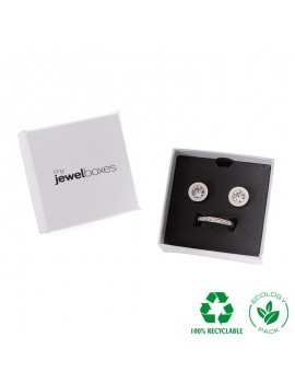 Caja ECOLOGICA joyeria PENDIENTES 65x65x25 mm. NEB3ECO