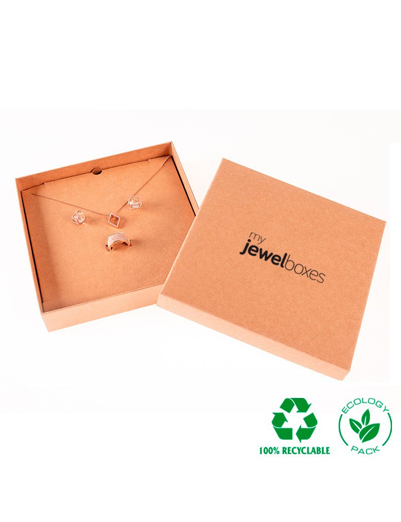 Caja ECOLOGICA joyeria COLLAR 167x167x32 mm. DAK11ECO