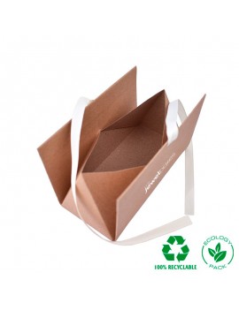 Caja ECOLOGICA de cartón automontable KRAFT 150X72X82 mm. BRO2