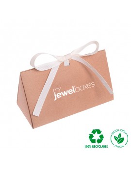 Caja ECOLOGICA de cartón automontable KRAFT 150X72X82 mm. BRO2