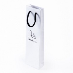 Matte Paper Bag 300x80x45 White / Black Handle