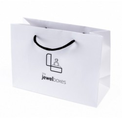 Matte Paper Bag 250x180x100 White / Black Handle