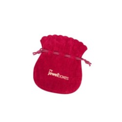 Burgundy Faux Suede Bag 75×65 mm BAN11B | MyJewelBoxes