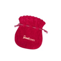 Burgundy Faux Suede Bag 100×80 mm BAN12B | MyJewelBoxes
