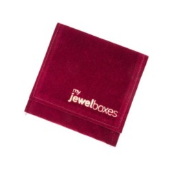 Pochon en suédine bordeaux 80×90 mm BAN23B | MyJewelBoxes