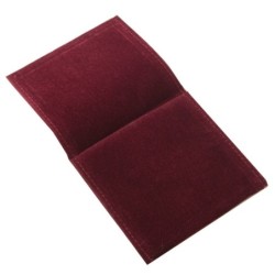 Burgundy Faux Suede Bag 95×98 mm BAN24B | MyJewelBoxes
