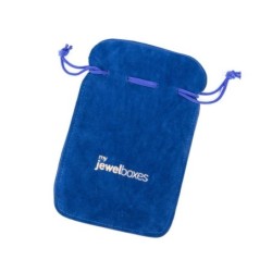 Velours-Beutel Blau 82×125 mm BAN33A | MyJewelBoxes