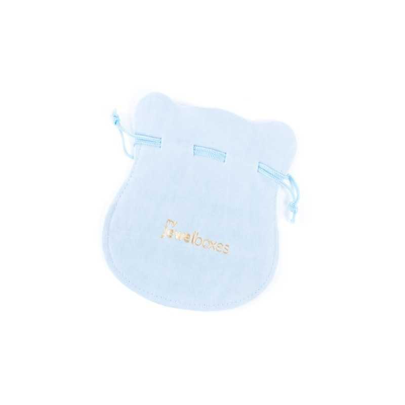 Bolsa de camurça sintética Azul bebé 80×90 mm BAN41AB | MyJewelBoxes