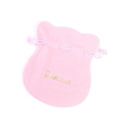 Pochon en suédine rose bébé 100×120 mm BAN42RB | MyJewelBoxes