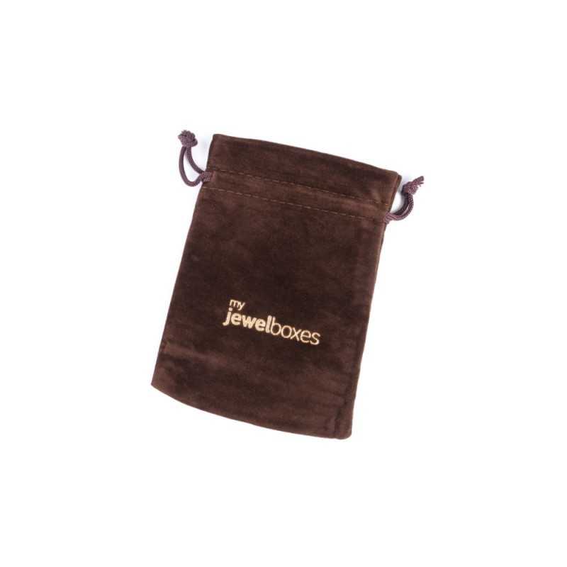 Brown Faux Suede Bag 65×95 mm BAN51M | MyJewelBoxes