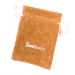 Bolsa de camurça sintética Camel 105×145 mm BAN53C | MyJewelBoxes