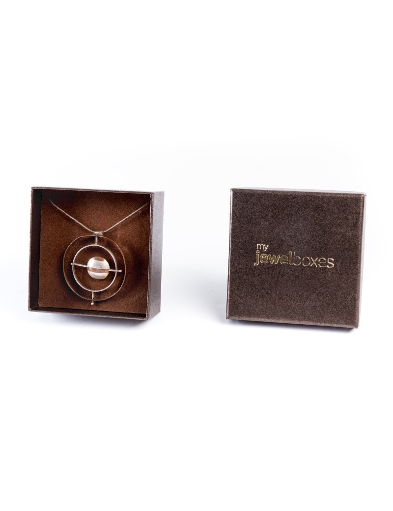 Caja de carton perlado para colgante DAL5