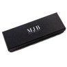 Caja para Llavero 175×60×27 mm - WAS13-N, color negro, cerrada, logotipo plateado MyJewelBoxes