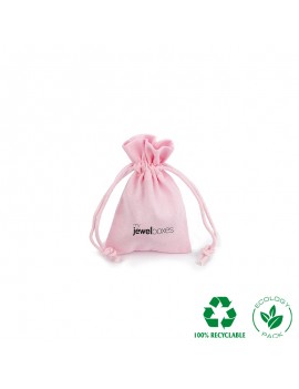 Bolsa algodón para joyas joyeria y bisuteria personalizada con cordón