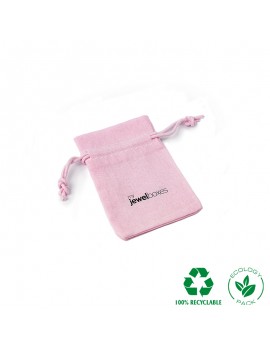Bolsa algodón para joyas joyeria y bisuteria personalizada con cordón