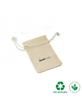 Bolsa algodón para joyas joyeria y bisuteria personalizada con cordón
