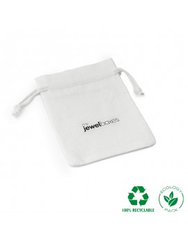 Bolsa algodón para joyas joyeria y bisuteria personalizada con cordón