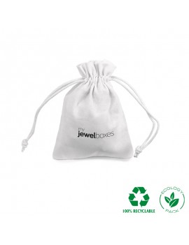 Bolsa algodón para joyas joyeria y bisuteria personalizada con cordón